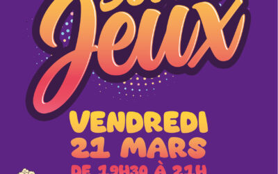 Inscris-toi à la prochaine soirée Jeux