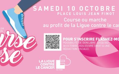Inscrivez-vous à la Course rose – Color run ! Pensez au don libre au profit de la Ligue contre le cancer