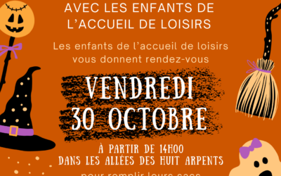 Collecte de bonbons dans le lotissement des Huit Arpents.